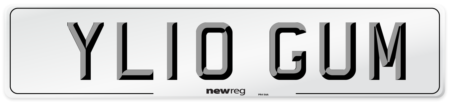 YL10 GUM Number Plate from New Reg